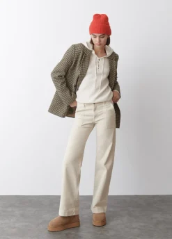 Americana Cruzada Pata De Gallo Con Lana