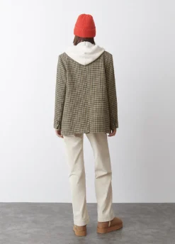 Americana Cruzada Pata De Gallo Con Lana