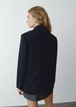 Americana Oversize Raya Con Lana