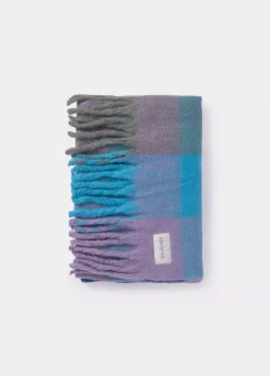 Bufanda Gruesa Cuadros Flecos