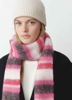 Bufanda Gruesa Estrecha Rayas Flecos