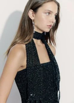 Bufanda Lentejuelas Fiesta Negro