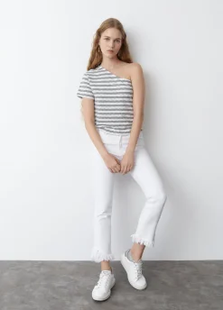 Camiseta Asimetrica Manga Volumen