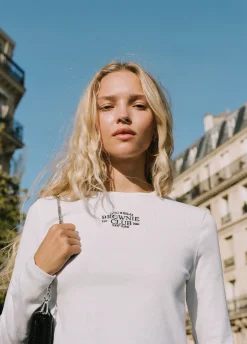 Camiseta Baby Tee Manga Larga