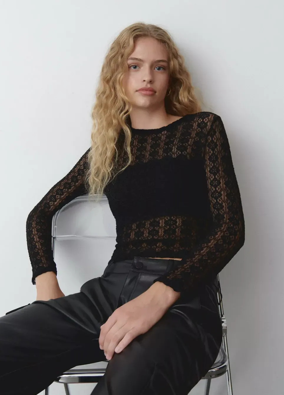 Camiseta Lace Manga Larga