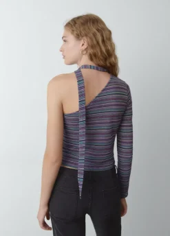 Camiseta Manga Larga Asimetrica Chocker