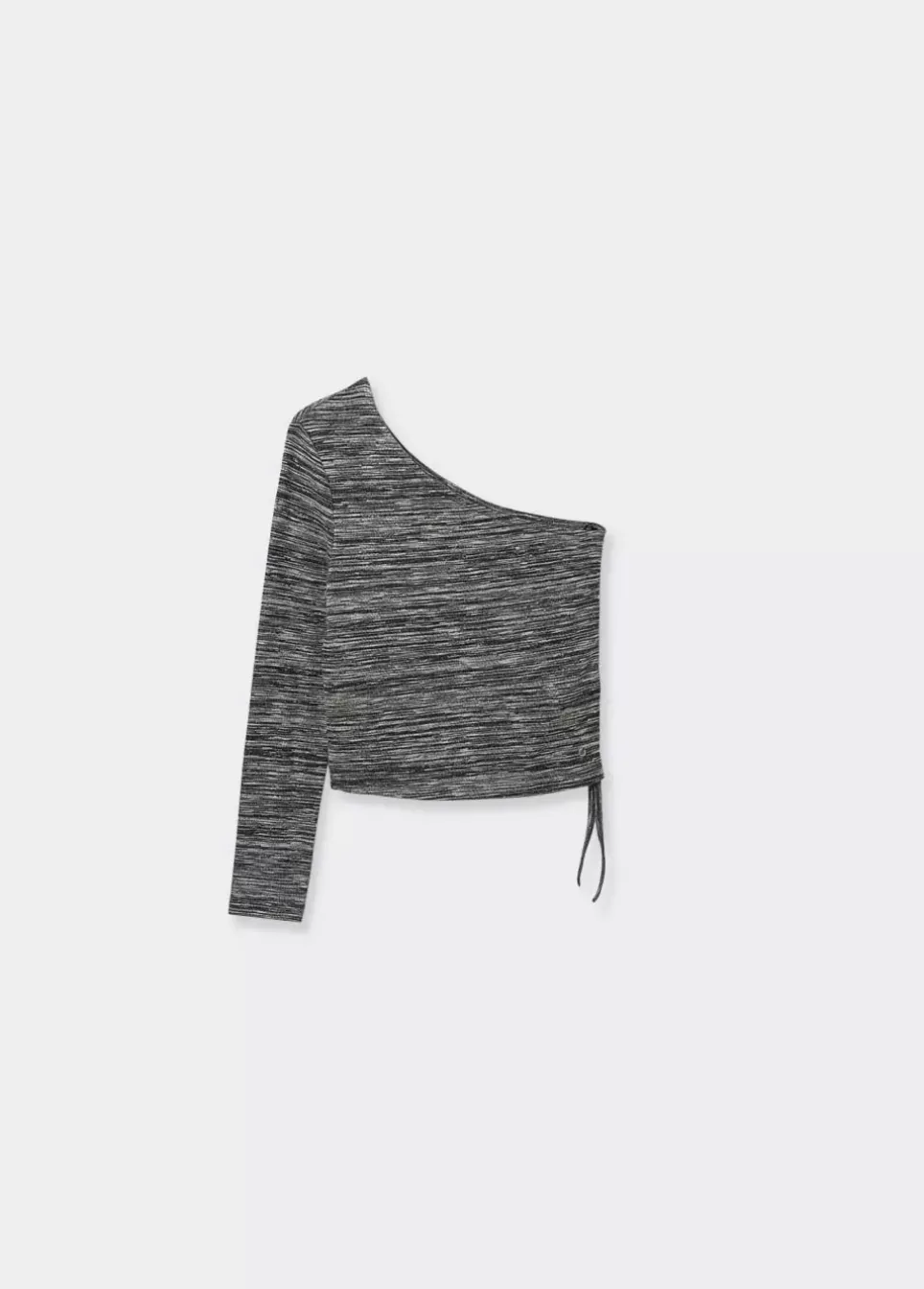 Camiseta Manga Larga Asimetrica Frunce