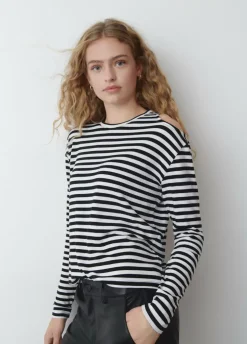 Camiseta Rayas Cut Out Hombros