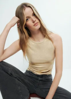 Camiseta Tirantes Rib Foil