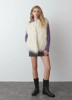 Chaleco Efecto Pelo Largo