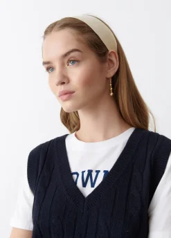 Chaleco Pico Trenzas Bordado