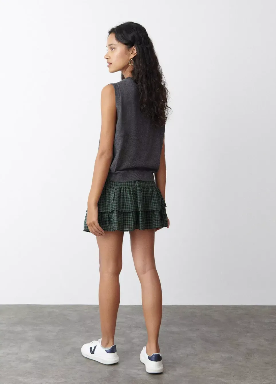 Chaleco Punto Fino Cuello Red