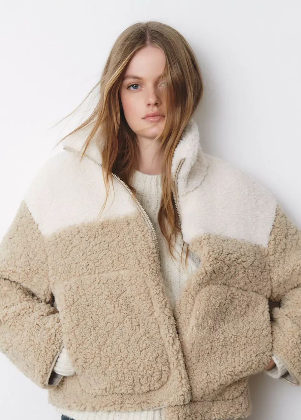 Chaqueta Polar Cremallera Contraste