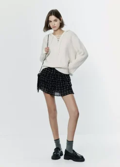 Falda Corta Cuatro Volantes