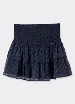 Falda Volantes Cintura Smock