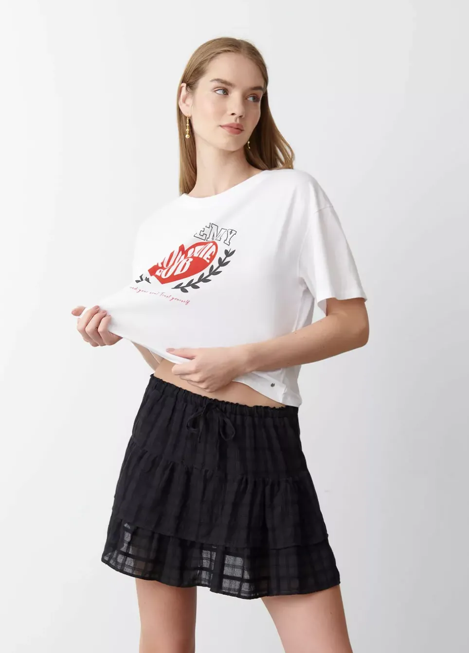 Falda Volantes Textura