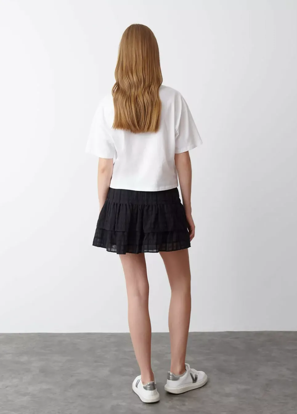 Falda Volantes Textura