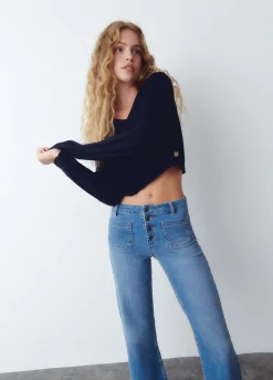 Jeans Culotte Botones Frontales