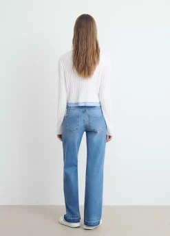 Jersey Cropped Detalle Camisa