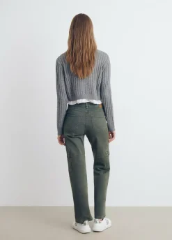 Jersey Cropped Detalle Camisa