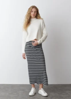 Jersey Cuello Alto Cropped Crudo