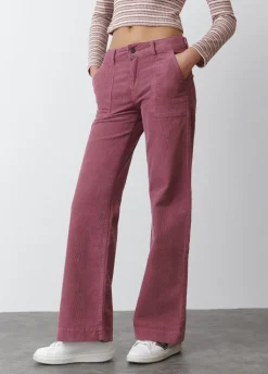 Pantalon Pana Culotte Bolsillo Frontal