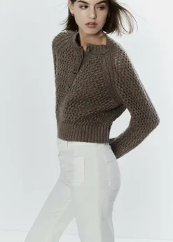 Pantalon Pana Culotte Bolsillo Frontal