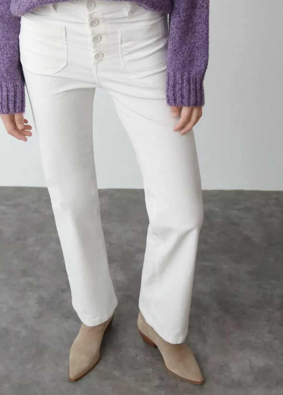 Pantalon Pana Culotte Bolsillo Frontal