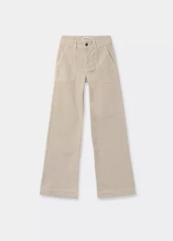 Pantalon Pana Culotte Bolsillo Frontal