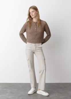 Pantalon Recto Cargo Tachas