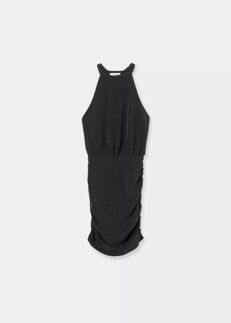 Vestido Halter Tejido Metalizado