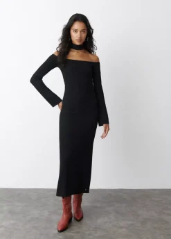 Vestido Largo Escote Hombros