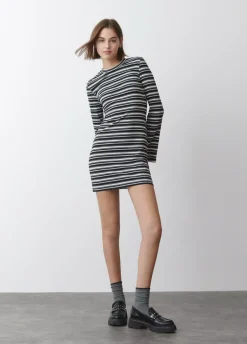 Vestido Rayas Manga Larga